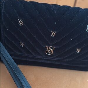 Victoria's Secret Black Quilted Clutch